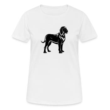 Bluthund - Frauen T-Shirt atmungsaktiv - Weiß - Vorne - AI Model Female 172 dark (172cm)