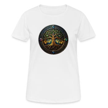 Fantasiebaum des Lichts - Frauen T-Shirt atmungsaktiv - Weiß - Vorne - AI Model Female 172 dark (172cm)