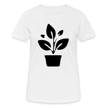 Blumentopf Pflanze Garten Gärtner Geschenk - Frauen T-Shirt atmungsaktiv - Weiß - Vorne - AI Model Female 172 dark (172cm)