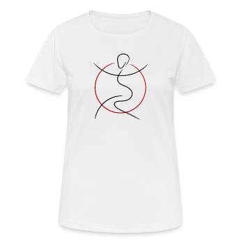 Dance & Martial Arts - Frauen T-Shirt atmungsaktiv - Weiß - Vorne - AI Model Female 172 dark (172cm)