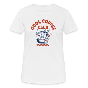 Coffee Club | Coffee Lover Coworker Gift - Women's Breathable T-Shirt - white - Front - AI Model Female 172 dark (172cm)