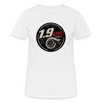 Turbo 1.9 Boost Diesel Badge - Frauen T-Shirt atmungsaktiv - Weiß - Vorne - AI Model Female 172 dark (172cm)