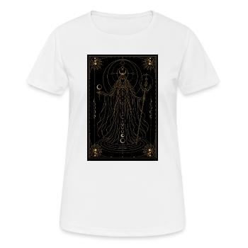 Mondhexe  - Frauen T-Shirt atmungsaktiv - Weiß - Vorne - AI Model Female 172 dark (172cm)