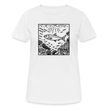 Sardine in the sea - Women's Breathable T-Shirt - white - Front - AI Model Female 172 dark (172cm)