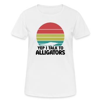Alligator Silhouette Retro - Women's Breathable T-Shirt - white - Front - AI Model Female 172 dark (172cm)