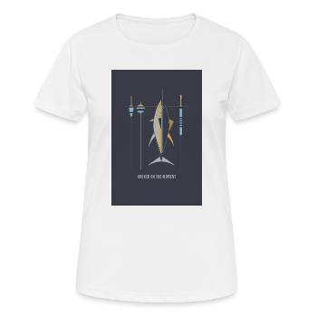 Hooked on the Moment – Angel Poster - Frauen T-Shirt atmungsaktiv - Weiß - Vorne - AI Model Female 172 dark (172cm)