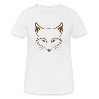 Waldfuchs Linienkunst - Frauen T-Shirt atmungsaktiv - Weiß - Vorne - AI Model Female 172 dark (172cm)