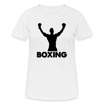 Boxing - Frauen T-Shirt atmungsaktiv - Weiß - Vorne - AI Model Female 172 dark (172cm)