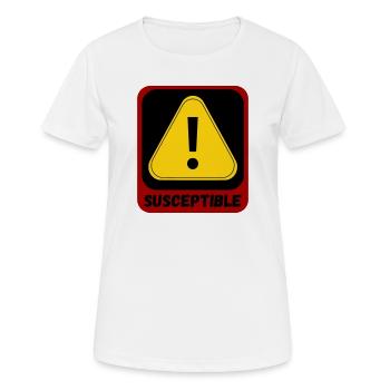 Anfällig - Frauen T-Shirt atmungsaktiv - Weiß - Vorne - AI Model Female 172 dark (172cm)