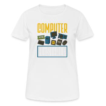 Computer Whisperer Computer Scientist - Women's Breathable T-Shirt - white - Front - AI Model Female 172 dark (172cm)