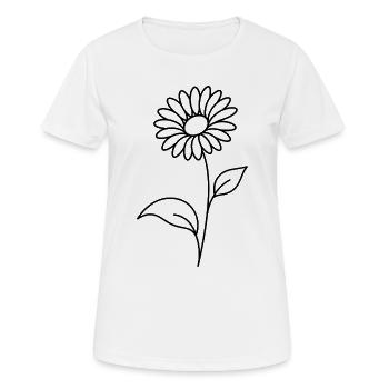 Botanische Blume mit feinen Blättern - Frauen T-Shirt atmungsaktiv - Weiß - Vorne - AI Model Female 172 dark (172cm)