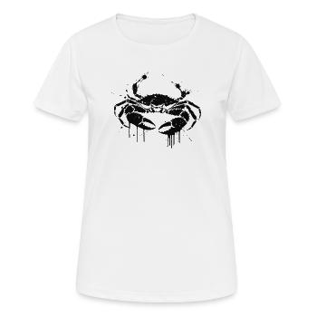 Black Splashed Crab - Women's Breathable T-Shirt - white - Front - AI Model Female 172 dark (172cm)