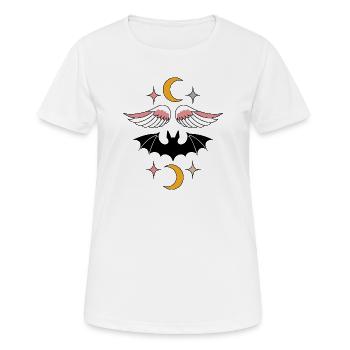 Fledermaus und Engelsflügel - Frauen T-Shirt atmungsaktiv - Weiß - Vorne - AI Model Female 172 dark (172cm)