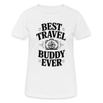 Bester Reisepartner aller Zeiten - Frauen T-Shirt atmungsaktiv - Weiß - Vorne - AI Model Female 172 dark (172cm)
