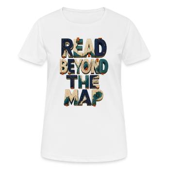 ÜBER DIE KARTE HINAUS LESEN - Frauen T-Shirt atmungsaktiv - Weiß - Vorne - AI Model Female 172 dark (172cm)