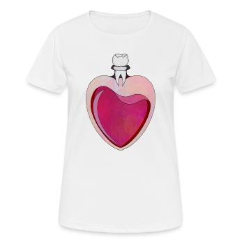Neon Herz mit Zahndesign - Frauen T-Shirt atmungsaktiv - Weiß - Vorne - AI Model Female 172 dark (172cm)