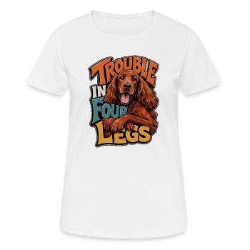Englischer Zuspieler - Frauen T-Shirt atmungsaktiv - Weiß - Vorne - AI Model Female 172 dark (172cm)