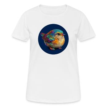 Oiseau arc-en-ciel coloré - T-shirt respirant Femme - blanc - Devant - AI Model Female 172 dark (172cm)
