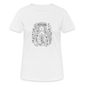 L’esprit de la nature pour colorier - T-shirt respirant Femme - blanc - Devant - AI Model Female 172 dark (172cm)