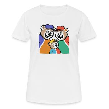 Bärenfamilie Farbglanz - Frauen T-Shirt atmungsaktiv - Weiß - Vorne - AI Model Female 172 dark (172cm)