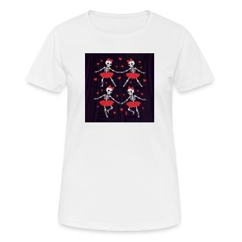 Skeletttänze mit roten Röcken - Frauen T-Shirt atmungsaktiv - Weiß - Vorne - AI Model Female 172 dark (172cm)