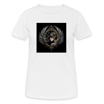 Night Touch: Tier und Maske - Frauen T-Shirt atmungsaktiv - Weiß - Vorne - AI Model Female 172 dark (172cm)
