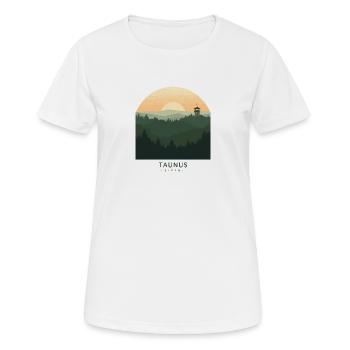 Taunus Germany | Vintage Forest Poster - Frauen T-Shirt atmungsaktiv - Weiß - Vorne - AI Model Female 172 dark (172cm)