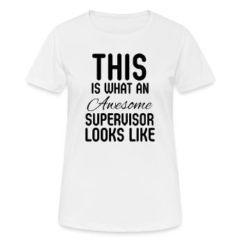 Supervisor Manager Leadership Work Gift - Women's Breathable T-Shirt - white - Front - AI Model Female 172 dark (172cm)