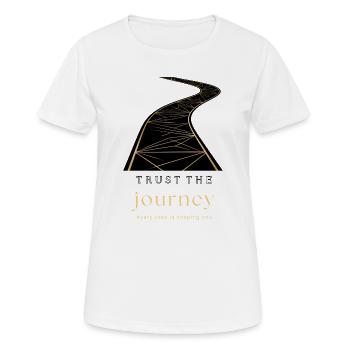 Trust the Journey Motivational Road Design - Frauen T-Shirt atmungsaktiv - Weiß - Vorne - AI Model Female 172 dark (172cm)