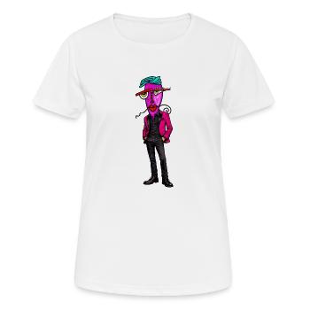 Psychedelischer Anzugheld Neon - Frauen T-Shirt atmungsaktiv - Weiß - Vorne - AI Model Female 172 dark (172cm)
