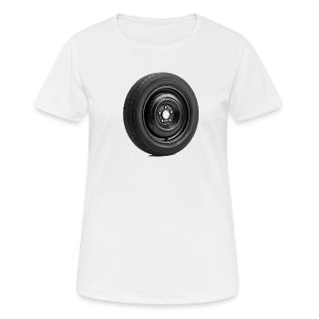 Car Wheel - Frauen T-Shirt atmungsaktiv - Weiß - Vorne - AI Model Female 172 dark (172cm)