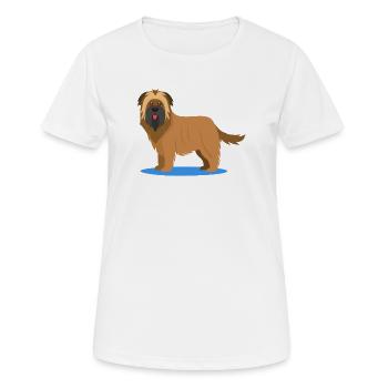 Fuzzy Briard (comic) - Women's Breathable T-Shirt - white - Front - AI Model Female 172 dark (172cm)