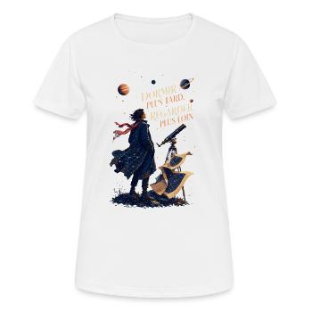 Rêverie Astronomique: Voir Plus Loin - T-shirt respirant Femme - blanc - Devant - AI Model Female 172 dark (172cm)