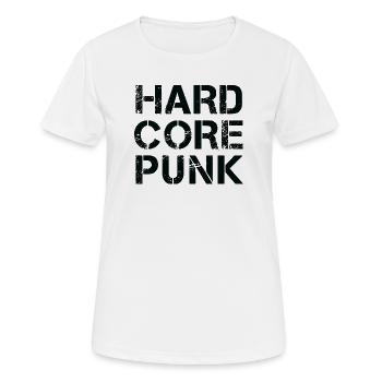 Hardcore Punk Distressed Typography - Women's Breathable T-Shirt - white - Front - AI Model Female 172 dark (172cm)
