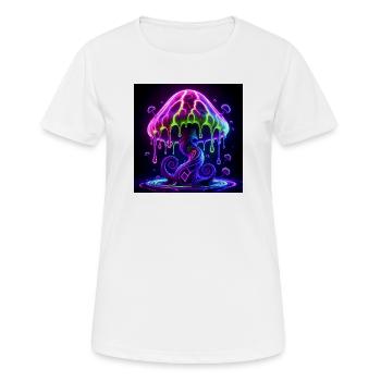 Psy_Toad_PEKE - Frauen T-Shirt atmungsaktiv - Weiß - Vorne - AI Model Female 172 dark (172cm)