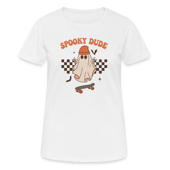 Spooky Doodle Ghost Skateboard - Frauen T-Shirt atmungsaktiv - Weiß - Vorne - AI Model Female 172 dark (172cm)