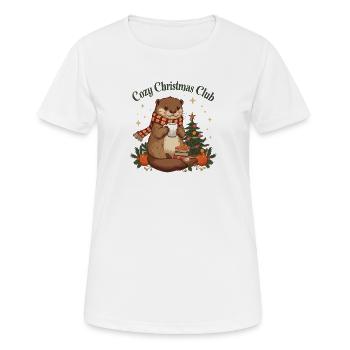 Club de Noël chaleureux Weihnachten - T-shirt respirant Femme - blanc - Devant - AI Model Female 172 dark (172cm)