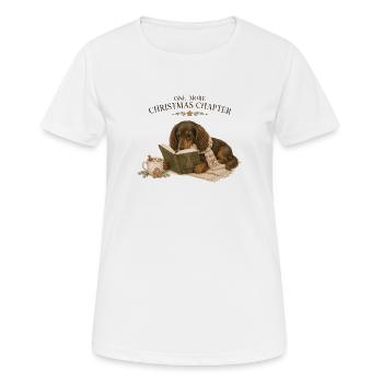 Lire encore un Chapitre de Noël, Teckel - T-shirt respirant Femme - blanc - Devant - AI Model Female 172 dark (172cm)