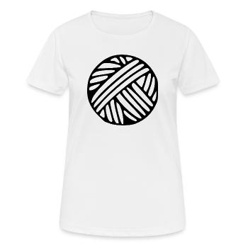 Wollknäuel Wolle Geschenk - Frauen T-Shirt atmungsaktiv - Weiß - Vorne - AI Model Female 172 dark (172cm)