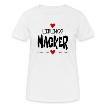 Macker Liebling - Frauen T-Shirt atmungsaktiv - Weiß - Vorne - AI Model Female 172 dark (172cm)