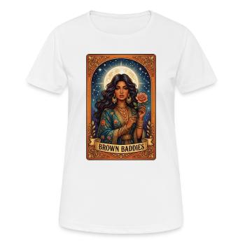 Brown Baddies: Goddess of the Night and Rose - Women's Breathable T-Shirt - white - Front - AI Model Female 172 dark (172cm)