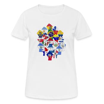 Lateinamerikanischer Widerstand - Frauen T-Shirt atmungsaktiv - Weiß - Vorne - AI Model Female 172 dark (172cm)