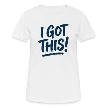 Je gère, moi ! Pinceau de motivation - T-shirt respirant Femme - blanc - Devant - AI Model Female 172 dark (172cm)