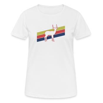 Antelope Retro Stripes – Safari Wildlife - T-shirt respirant Femme - blanc - Devant - AI Model Female 172 dark (172cm)