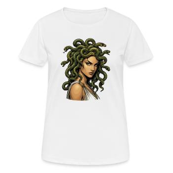 Medusa Snake Hair Icon - Women's Breathable T-Shirt - white - Front - AI Model Female 172 dark (172cm)