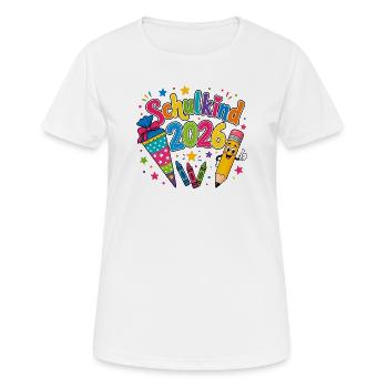 Schulkind 2026 - Frauen T-Shirt atmungsaktiv - Weiß - Vorne - AI Model Female 172 dark (172cm)