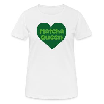 Matcha Queen Heart Design - Women's Breathable T-Shirt - white - Front - AI Model Female 172 dark (172cm)