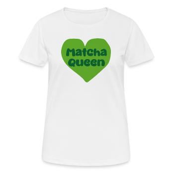 Matcha Queen Heart Design - Women's Breathable T-Shirt - white - Front - AI Model Female 172 dark (172cm)