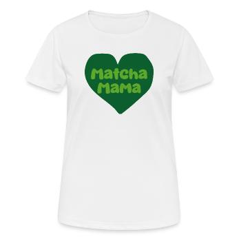 Cœur de Mama Matcha - T-shirt respirant Femme - blanc - Devant - AI Model Female 172 dark (172cm)