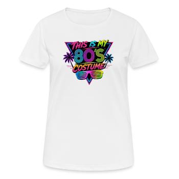 Mein 80er Kostüm Design - Frauen T-Shirt atmungsaktiv - Weiß - Vorne - AI Model Female 172 dark (172cm)